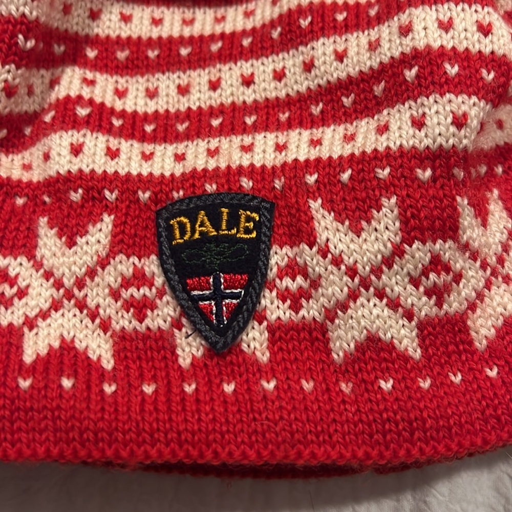 Dale of Norway Red Wool Hat - Picture 2 of 6